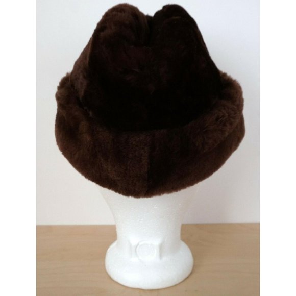 Vintage Eddie Bauer Brown Warm Winter Fur Hat main image 3
